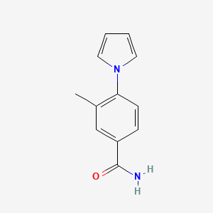 molecular formula C12H12N2O B8624146 3-methyl-4-(1H-pyrrol-1-yl)benzamide 