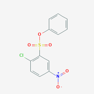 molecular formula C12H8ClNO5S B8624171 Phenyl 2-chloro-5-nitrobenzene-1-sulfonate CAS No. 43001-63-4