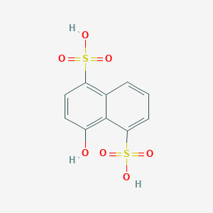 molecular formula C10H8O7S2 B086242 1-Naphthol-4,8-disulfonic acid CAS No. 117-56-6
