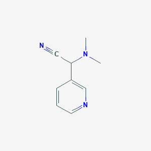 molecular formula C9H11N3 B8624370 2-(Dimethylamino)-2-(pyridin-3-YL)acetonitrile 