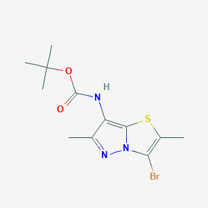 tert-Butyl(3-bromo-2,6-dimethylpyrazolo[5,1-b][1,3]thiazol-7-yl)carbamate