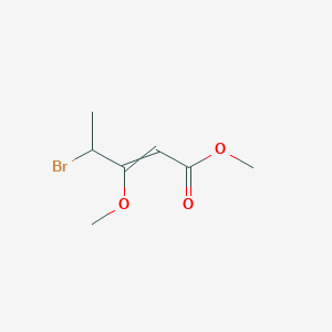 molecular formula C7H11BrO3 B8624389 Methyl 4-bromo-3-methoxypent-2-enoate CAS No. 82967-65-5