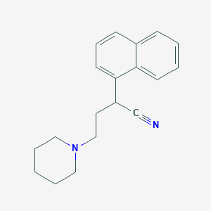 molecular formula C19H22N2 B086244 alpha-(2-Piperidinoethyl)-1-naphthaleneacetonitrile CAS No. 1092-11-1