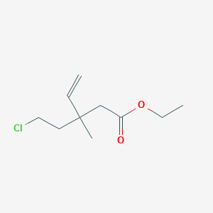 Ethyl 3-(2-chloroethyl)-3-methylpent-4-enoate