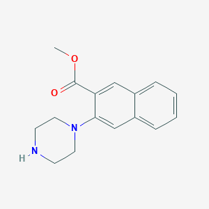 molecular formula C16H18N2O2 B8624429 Methyl 3-piperazin-1-ylnaphthalene-2-carboxylate 