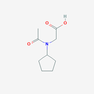 molecular formula C9H15NO3 B8624444 N-acetyl-(D,L)-cyclopentylglycine 