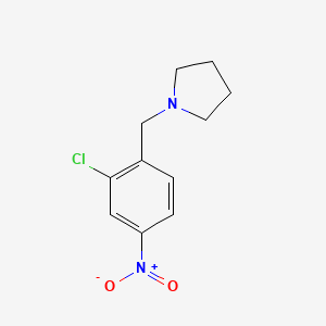 molecular formula C11H13ClN2O2 B8624463 1-[(2-chloro-4-nitrophenyl)methyl]pyrrolidine 