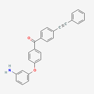 molecular formula C27H19NO2 B8624485 [4-(3-Aminophenoxy)phenyl][4-(phenylethynyl)phenyl]methanone CAS No. 154135-59-8