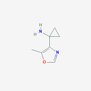 molecular formula C7H10N2O B8624494 1-(5-Methyloxazol-4-yl)cyclopropanamine 