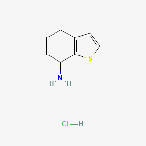 molecular formula C8H12ClNS B8624497 4,5,6,7-Tetrahydro-1-benzothiophen-7-amine hydrochloride 