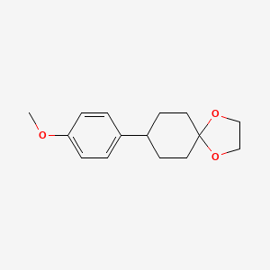 molecular formula C15H20O3 B8624535 8-(4-Methoxyphenyl)-1,4-dioxaspiro[4.5]decane 