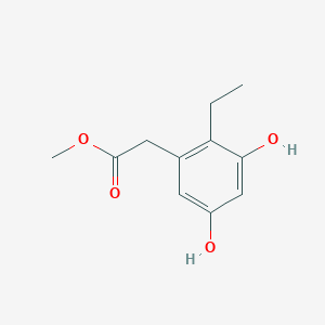 molecular formula C11H14O4 B8624551 Methyl (2-ethyl-3,5-dihydroxyphenyl)acetate 