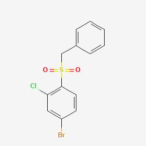 molecular formula C13H10BrClO2S B8624586 1-(Benzylsulfonyl)-4-bromo-2-chlorobenzene 