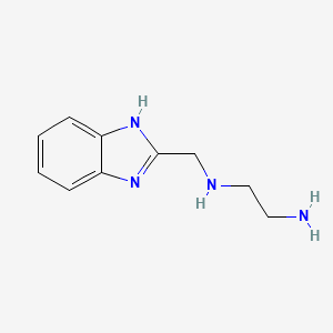 molecular formula C10H14N4 B8624638 N1-((1H-Benzo[d]imidazol-2-yl)methyl)ethane-1,2-diamine 