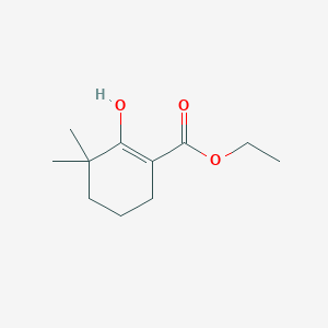 molecular formula C11H18O3 B8624644 Ethyl 2-hydroxy-3,3-dimethylcyclohex-1-enecarboxylate 
