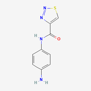 molecular formula C9H8N4OS B8624685 N-(4-aminophenyl)-1,2,3-Thiadiazole-4-carboxamide 