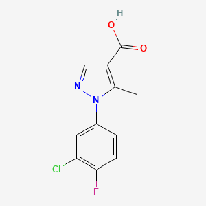 1-(3-Chloro-4-fluorophenyl)-5-methyl-1H-pyrazole-4-carboxylic acid