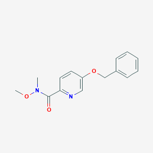 molecular formula C15H16N2O3 B8624712 N-methoxy-N-methyl-5-phenylmethoxypyridine-2-carboxamide 