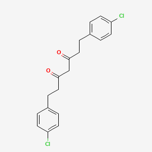 molecular formula C19H18Cl2O2 B8624777 1,7-Bis(4-chlorophenyl)heptane-3,5-dione CAS No. 123953-61-7