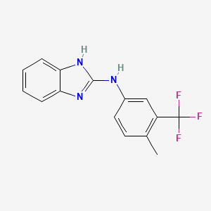 molecular formula C15H12F3N3 B8624889 N-[4-Methyl-3-(trifluoromethyl)phenyl]-1H-benzimidazol-2-amine CAS No. 917974-46-0