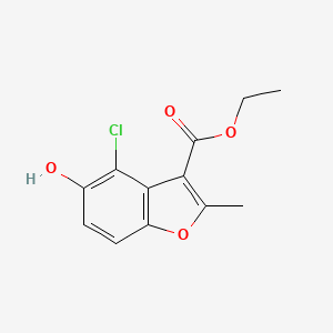 2-Methyl-3-carbethoxy-4-chloro-5-hydroxybenzofuran