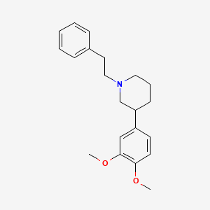 3-(3,4-Dimethoxyphenyl)-1-(2-phenylethyl)piperidine