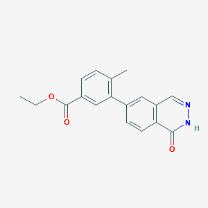 molecular formula C18H16N2O3 B8625083 ethyl 4-methyl-3-(1-oxo-2H-phthalazin-6-yl)benzoate 