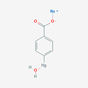 molecular formula C7H7HgO3 B086251 Mercurate(1-), (4-carboxylatophenyl)hydroxy-, sodium CAS No. 138-85-2
