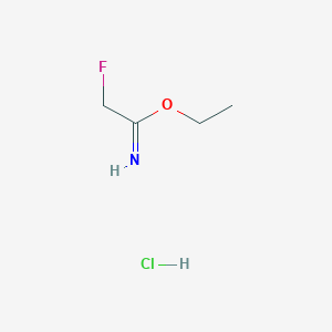 molecular formula C4H9ClFNO B8625165 Ethyl 2-fluoroacetimidate hydrochloride CAS No. 3862-78-0
