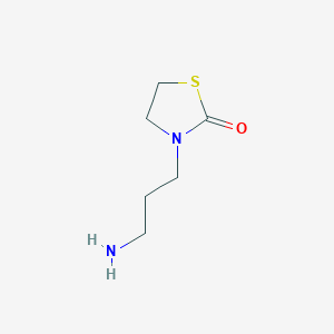 molecular formula C6H12N2OS B8625182 3-(3-Aminopropyl)thiazolidine-2-one 