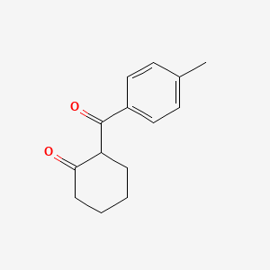 molecular formula C14H16O2 B8625186 2-(4-Methylbenzoyl)cyclohexanone 