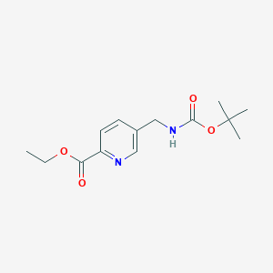 molecular formula C14H20N2O4 B8625192 Ethyl 5-(((tert-butoxycarbonyl)amino)methyl)picolinate 