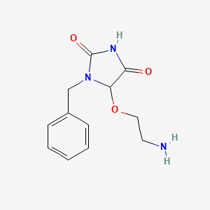 molecular formula C12H15N3O3 B8625203 5-(2-Aminoethoxy)-1-benzylimidazolidine-2,4-dione CAS No. 90178-15-7