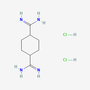 molecular formula C8H18Cl2N4 B8625249 Transcyclohexane-1,4-diamidine dihydrochloride CAS No. 37781-86-5