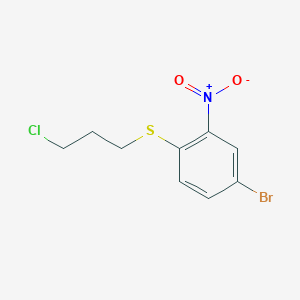 molecular formula C9H9BrClNO2S B8625255 (4-Bromo-2-nitrophenyl)(3-chloropropyl)sulfane 
