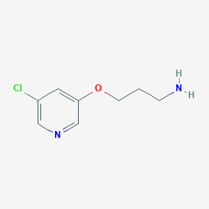molecular formula C8H11ClN2O B8625262 3-(5-Chloro-3-pyridyloxy)propylamine 