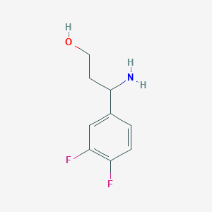 molecular formula C9H11F2NO B8625267 3-Amino-3-(3,4-difluorophenyl)propan-1-ol 