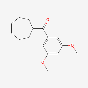 molecular formula C16H22O3 B8625290 Cycloheptyl-(3,5-dimethoxy-phenyl)-methanone 