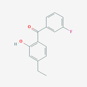 molecular formula C15H13FO2 B8625321 (4-Ethyl-2-hydroxyphenyl)(3-fluorophenyl)methanone CAS No. 61466-88-4