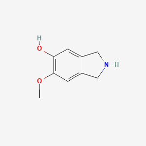molecular formula C9H11NO2 B8625350 2,3-dihydro-6-methoxy-1H-isoindol-5-ol 