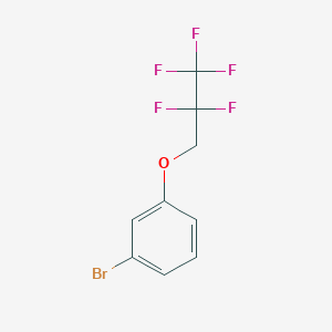 molecular formula C9H6BrF5O B8625352 1-Bromo-3-(2,2,3,3,3-pentafluoropropoxy)benzene 