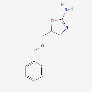 molecular formula C11H14N2O2 B8625366 2-Amino-5-(benzyloxymethyl)-2-oxazoline 