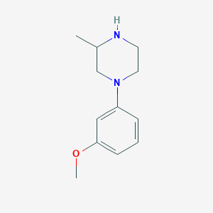 molecular formula C12H18N2O B8625378 1-(3-Methoxyphenyl)-3-methylpiperazine 