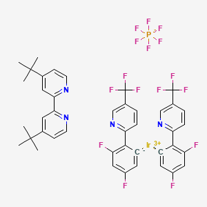molecular formula C42H34F16IrN4P B8625389 Bis[3,5-Difluoro-2-[5-(trifluoromethyl)-2-pyridyl]phenyl]iridium(1+); 4-tert-butyl-2-(4-tert-butyl-2-pyridyl)pyridine; hexafluorophosphate 