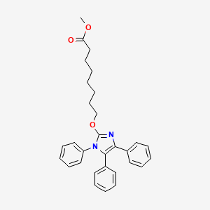 molecular formula C30H32N2O3 B8625396 Methyl 8-[(1,4,5-triphenyl-1H-imidazol-2-yl)oxy]octanoate CAS No. 89838-82-4