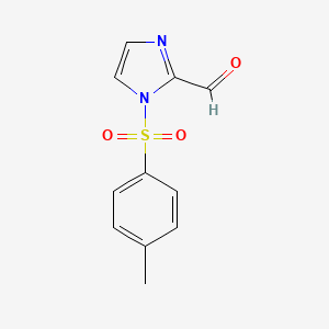 molecular formula C11H10N2O3S B8625405 1-[(4-Methylphenyl)sulfonyl]-1H-imidazole-2-carboxaldehyde CAS No. 155742-57-7