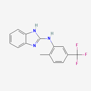molecular formula C15H12F3N3 B8625541 N-[2-Methyl-5-(trifluoromethyl)phenyl]-1H-benzimidazol-2-amine CAS No. 917974-34-6