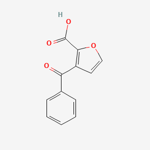 molecular formula C12H8O4 B8625580 3-Benzoylfuran-2-carboxylic acid 