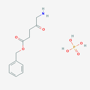 molecular formula C12H18NO7P B8625606 delta-Aminolevulinic acid benzyl ester phosphate CAS No. 865112-40-9