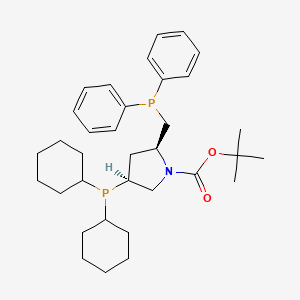 (2S,4S)-N-tert-butoxycarbonyl-4-dicyclohexylphosphino-2-diphenylphosphinomethylpyrrolidine